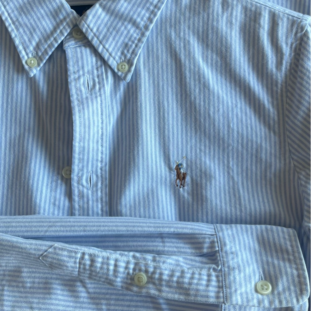 Ralph Lauren Blue Striped Blouse